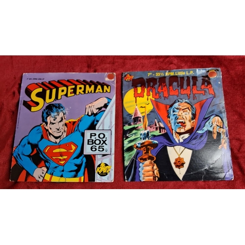 169 - 2 vintage records/ singles, 'Superman' & 'Dracula'.