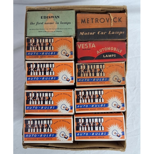 172 - An assortment of vintage automobile/ car bulbs, to include Kayex, Vesta & more.