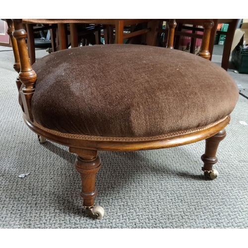 180 - An antique Victorian library chair.