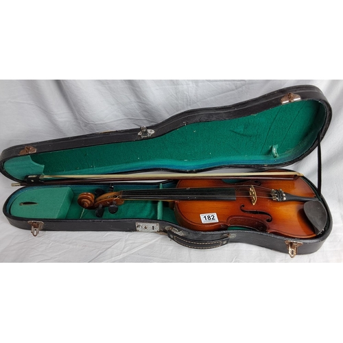 182 - A Parrot brand violin in case.