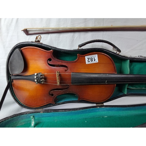 182 - A Parrot brand violin in case.