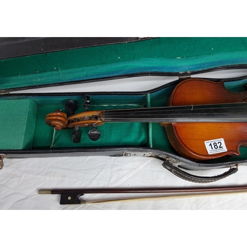 182 - A Parrot brand violin in case.