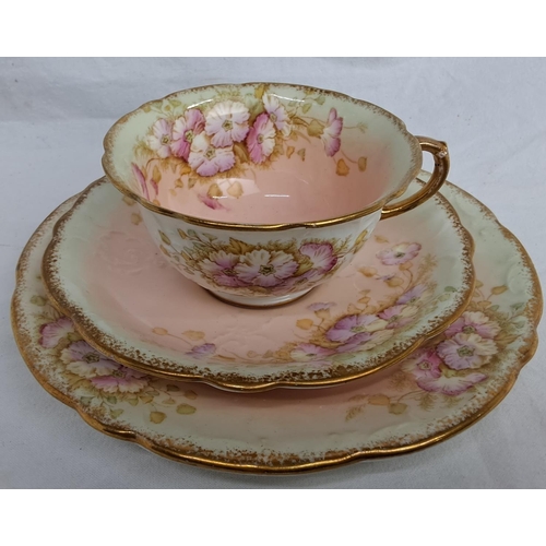 187 - A stunning antique Aynsley cabinet set (saucer a/f)