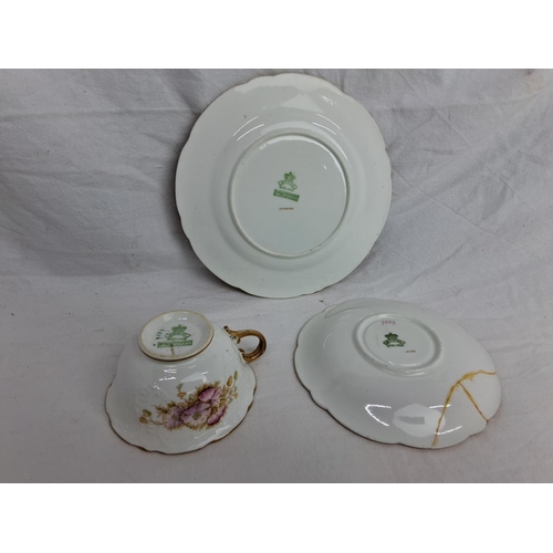 187 - A stunning antique Aynsley cabinet set (saucer a/f)