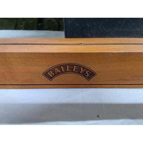 193 - A wood framed Baileys advertising mirror, measuring 45x33cm