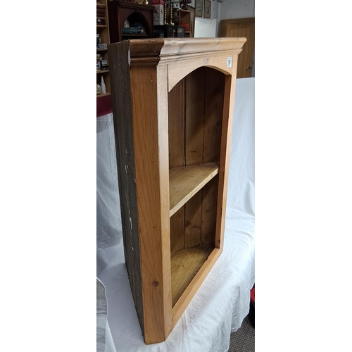 198 - A pine corner wall cabinet.