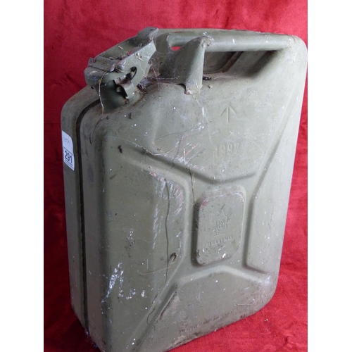 291 - A metal jerry can.