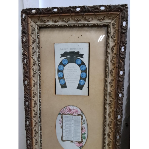 333 - 2 displays of antique cards, in highly decorative frames.