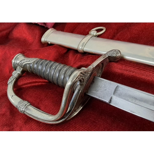 351 - An antique sword with scabbard.