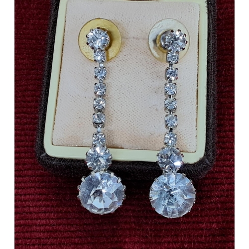 363 - A pair of vintage/ antique Paste earrings.