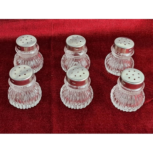 369 - A set of 6 vintage salt shakers.