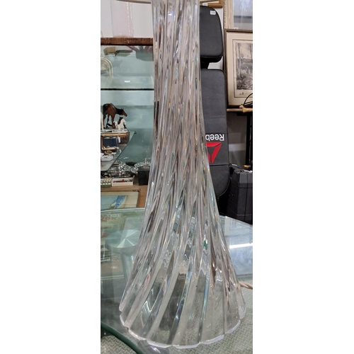 374 - A Louise Kennedy - Tipperary Crystal table lamp with shade.