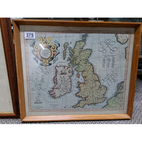 375 - A pair of framed maps.