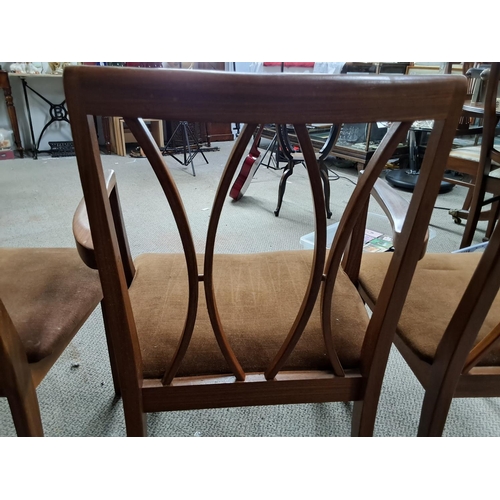 432 - A stunning set of Mid Century/ vintage G-Plan 'X'/ Kissing chairs, to include 4 chairs & 1 carver (a... 