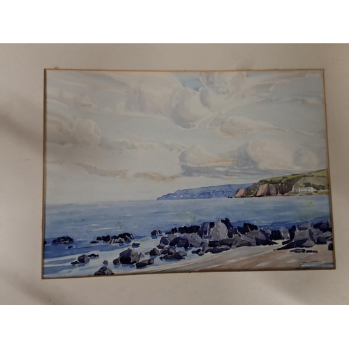 442 - An original watercolour painting of the White Rocks, Portrush. Measuring 52x43cm.