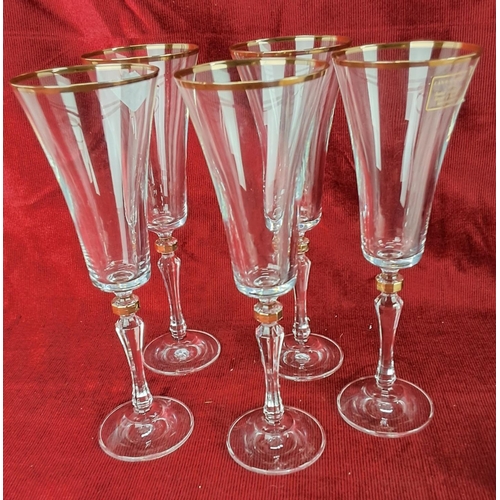 462 - A set of 5 Laura Ashley wine glasses.