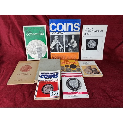 463 - An assortment of books on coin collecting.