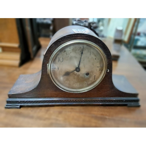 492 - A vintage wood cased Napoleon hat clock.