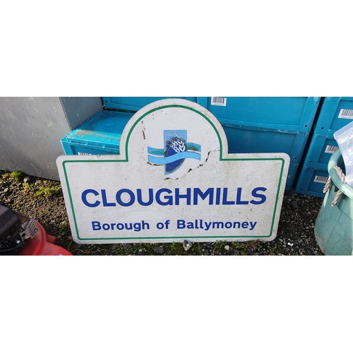 464B - A Cloughmills road sign