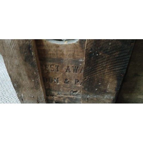 216 - 2 antique wooden bottle crates.