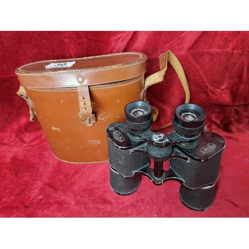 30 - A cased set of vintage Imperator binoculars.