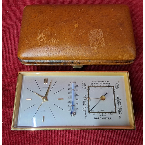 40 - A vintage/  Mid Century Cantador table top clock/ weather station.