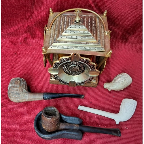 54 - A collection of vintage/ antique pipes & more.