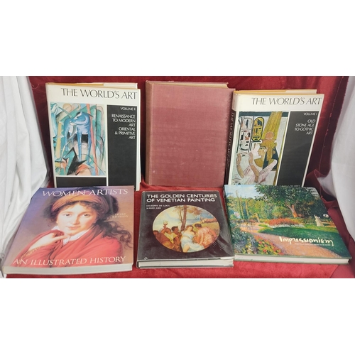 151 - A collection of 6 art reference books, with subjects to include Impressionism, Women in Art & more.