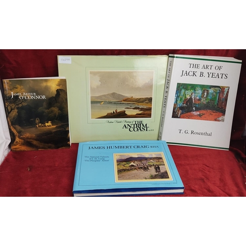 156 - A collection of art reference books, with subjects to include The Art of Jack B Yeats, James Humbert... 