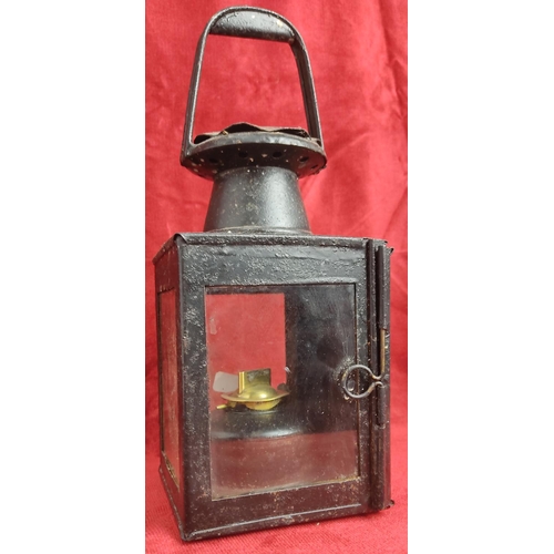 158 - A vintage railway lantern.