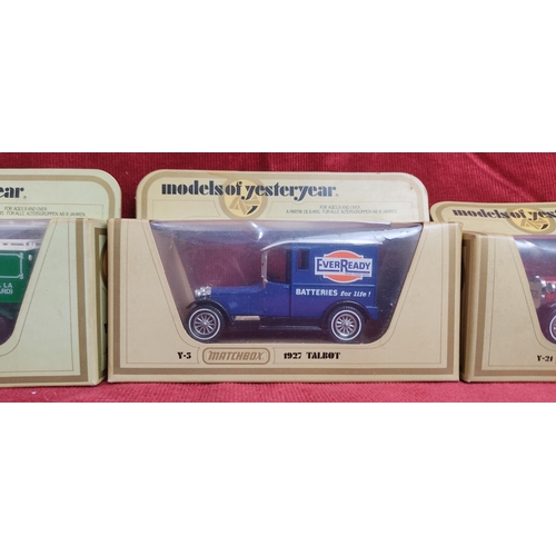 176 - A collection of 3 boxed Matchbox 'Models of Yesteryear' vehicles.