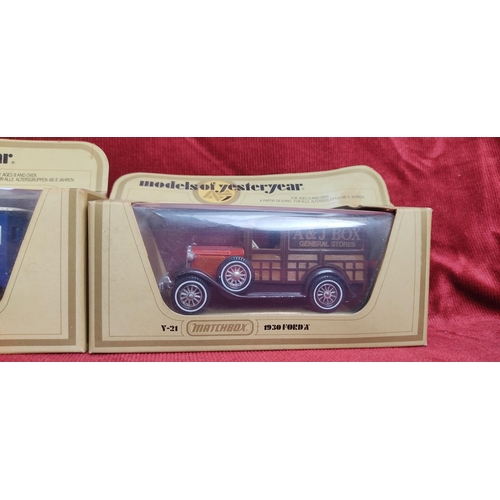 176 - A collection of 3 boxed Matchbox 'Models of Yesteryear' vehicles.