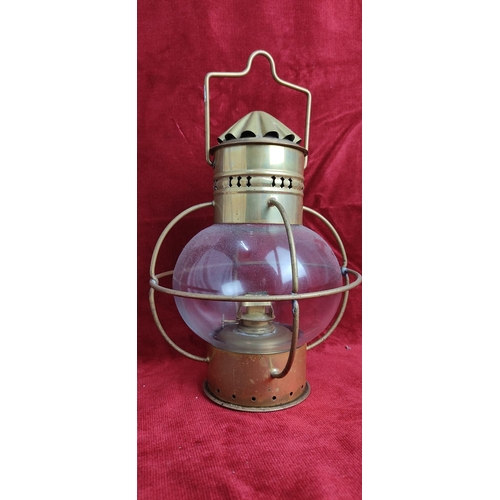 178 - A vintage ships 'onion' lamp/ lantern.