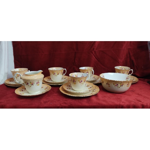 179 - An antique/ Victorian hand painted teaset.