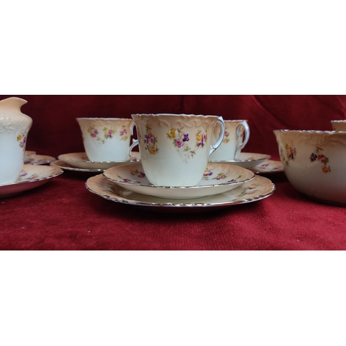 179 - An antique/ Victorian hand painted teaset.