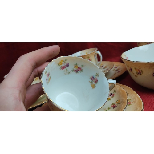 179 - An antique/ Victorian hand painted teaset.