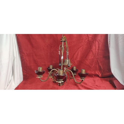 187 - A decorative 5 branch light fitting/ chandelier.