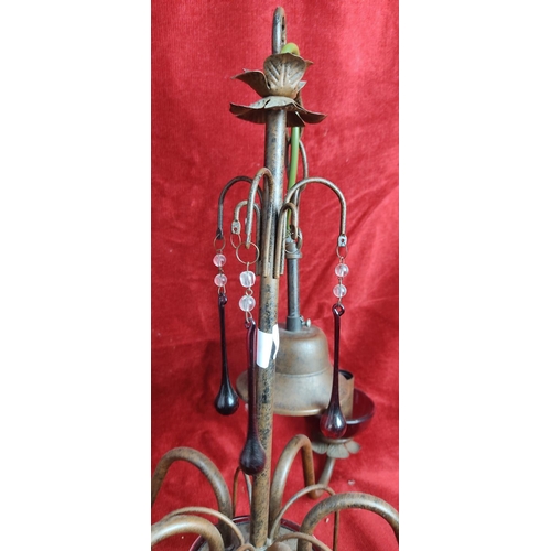 187 - A decorative 5 branch light fitting/ chandelier.