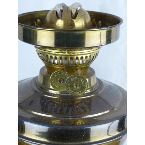 243 - A vintage/ antique brass oil lamp base.