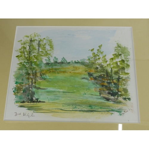 296 - Two watercolours of Golfing scenes, signed and dated by the artist.