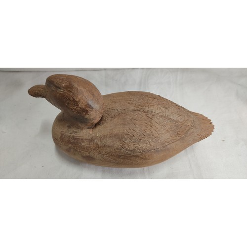 12 - A handmade decoy duck.