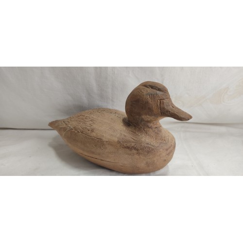 12 - A handmade decoy duck.