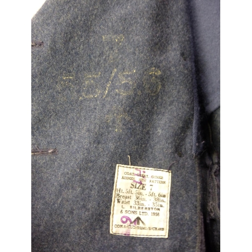 449 - British Military RAF Overcoat made of wool, double-breasted with brass buttons featuring an eagle an... 