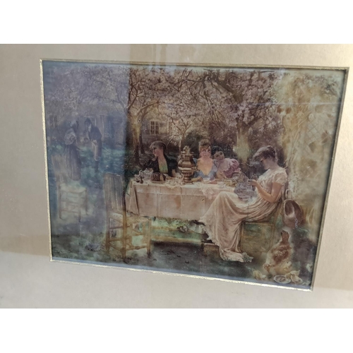 337 - A stunning antique crystoleum print. Measuring approx 44cm x 37cm.