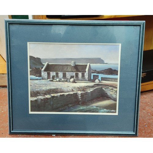 372 - A stunning painting of a Northern Irish harbour scene by J.I.F. Kendry 1992. Measuring approx 53cm x... 