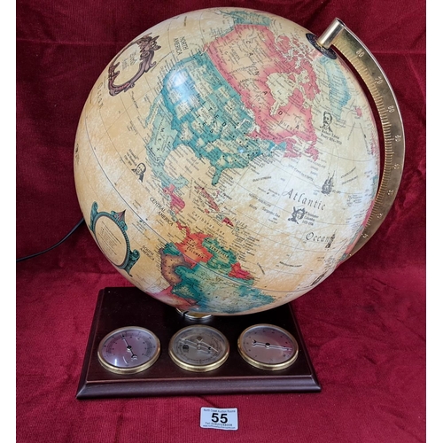 55 - An antique style table top globe.