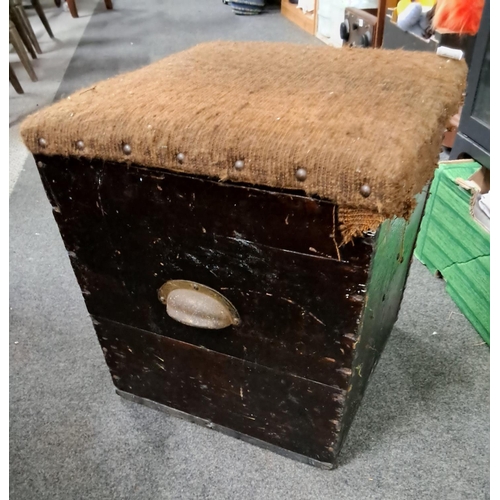 104 - A vernacular Irish butter box upcycled into a stool.