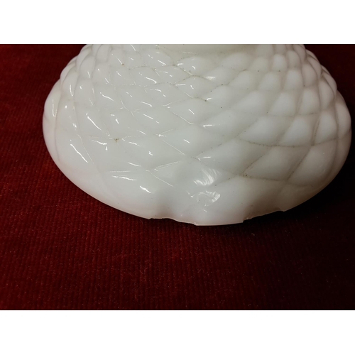 166 - A vintage milk glass pedestal compote candy dish.