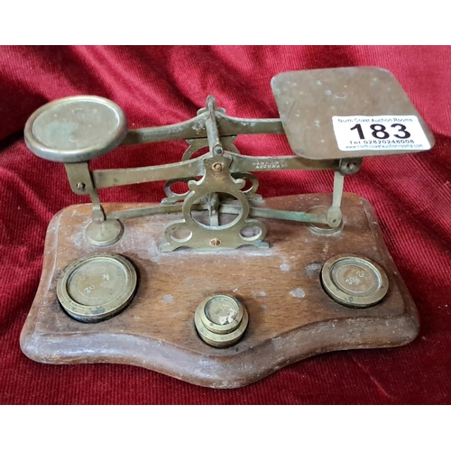 183 - A vintage/ antique set of postage scales.