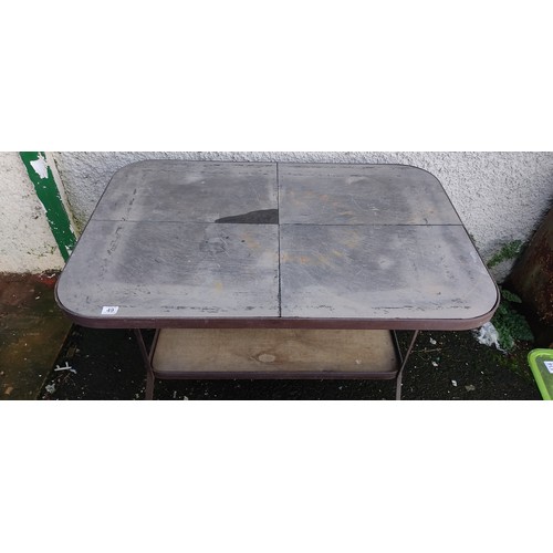 480 - A stunning slate top table.